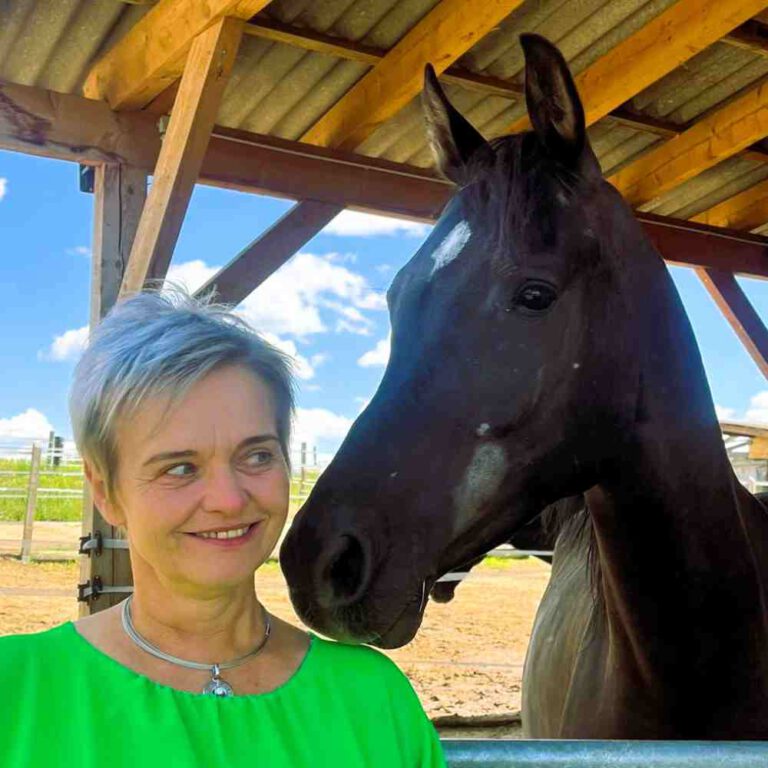 Gerda Steinfellner mit Pferd